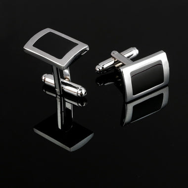 Black Rectangle Cufflinks
