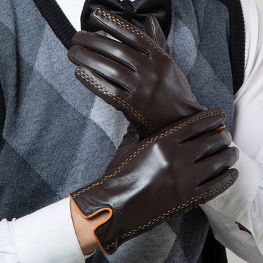 Genuine Leather Winter Gloves