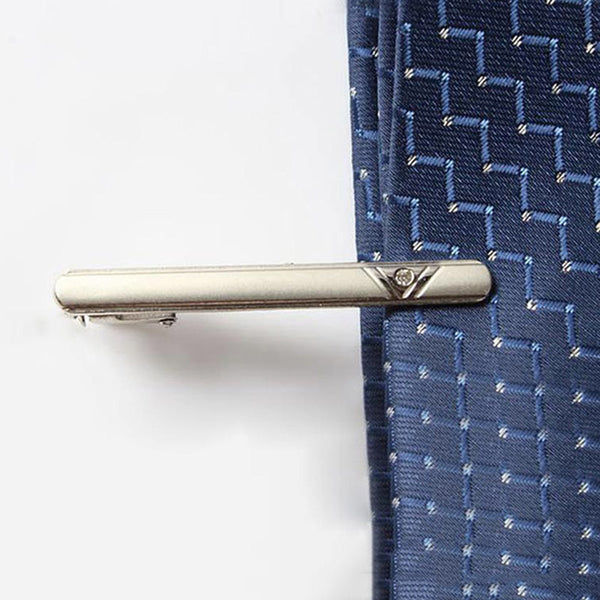 Silver Tone Tie Clip