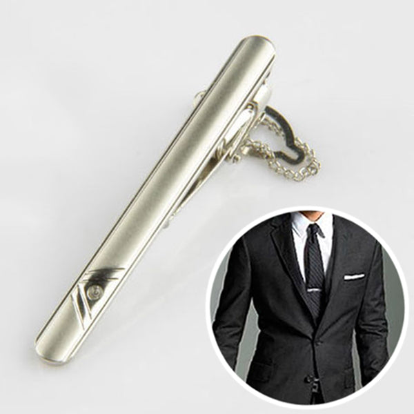 Silver Tone Tie Clip